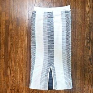 Philosophy Striped Sweater Pencil Midi Skirt